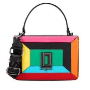 🔹️RARE🔹️ ✨️🌈 Karl Lagerfeld Paris Colorblock Flap Crossbody Bag NWT ✨️